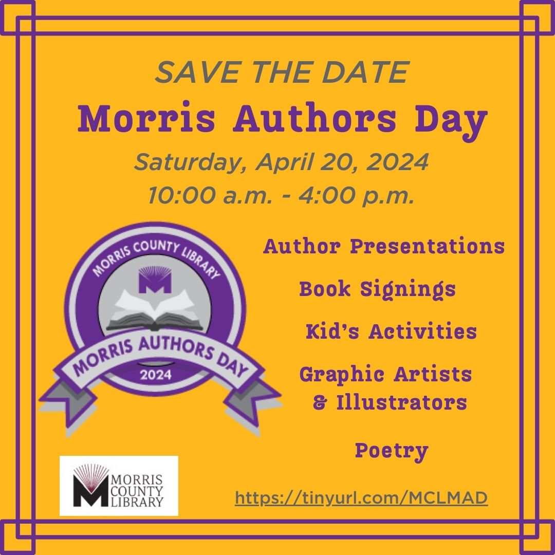 Join us for Morris Authors' Day featuring presentations by TWC student Liz Alterman on query letters, instructor Mally Becker on novel beginnings, and co-Director Michelle Cameron on history vs. fiction! Saturday, April 20th, 10 am - 4 pm at Morris County Library, Whippany.