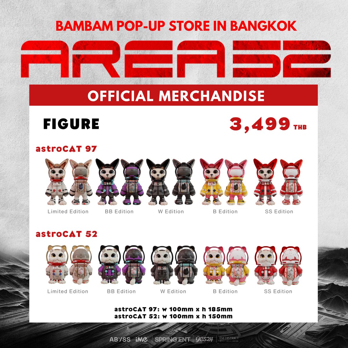 🐱Group Order - Bambam Area 52 pop up store Bangkok🐱 💚RT please 🇪🇺France Based 💶Prices in form 🤍No paiement now 🤍Paypal⏐Bank transfer⏐Wise ✈️Fdp non inclus ✈️Shipping no included 💣Deadline : 20 Avril 20h00⏐April 20, 8:00PM ✨forms.gle/4C32ThmPzp8gPF… #BamBam_TOUR_AREA52