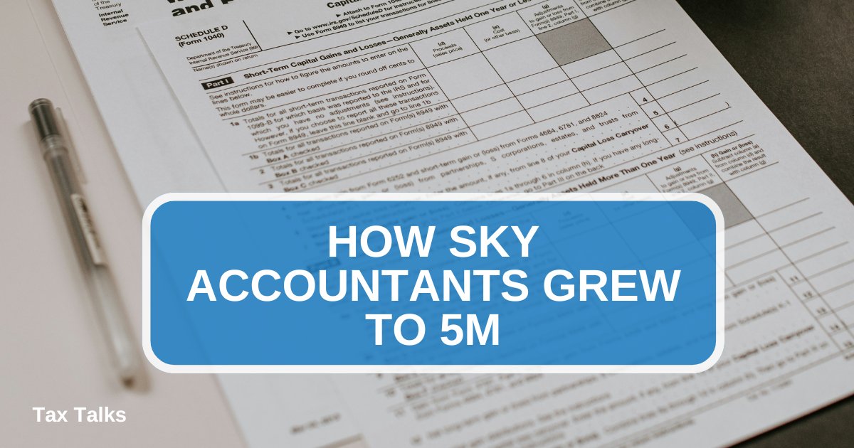 TaxTalksAU's tweet photo. @SkyAccountants has soared to a remarkable $5 million in annual turnover, with sights set on reaching AUD 10 million!

Discover the incredible growth journey of Sky Accountants led by CEO Jamie Johns. 

https://t.co/sffsWAQKFH

#BusinessGrowth #GrowthJourney #taxtalks https://t.co/C8H3Riq2yl
