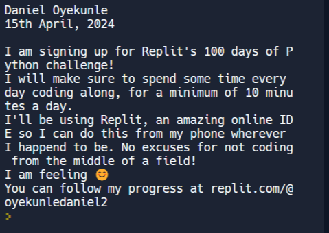 DYung26's tweet photo. #replit100DaysOfCode https://t.co/m2rni4R5DG