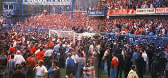 1989 4/15 In #SheffieldEngland, 96 people were killed and hundreds were injured at a soccer game at #HillsboroughStadium when a crowd surged into an overcrowded standing area. Ninety-four died on the day of the incident and two more later died from their injuries. @Browndeus
