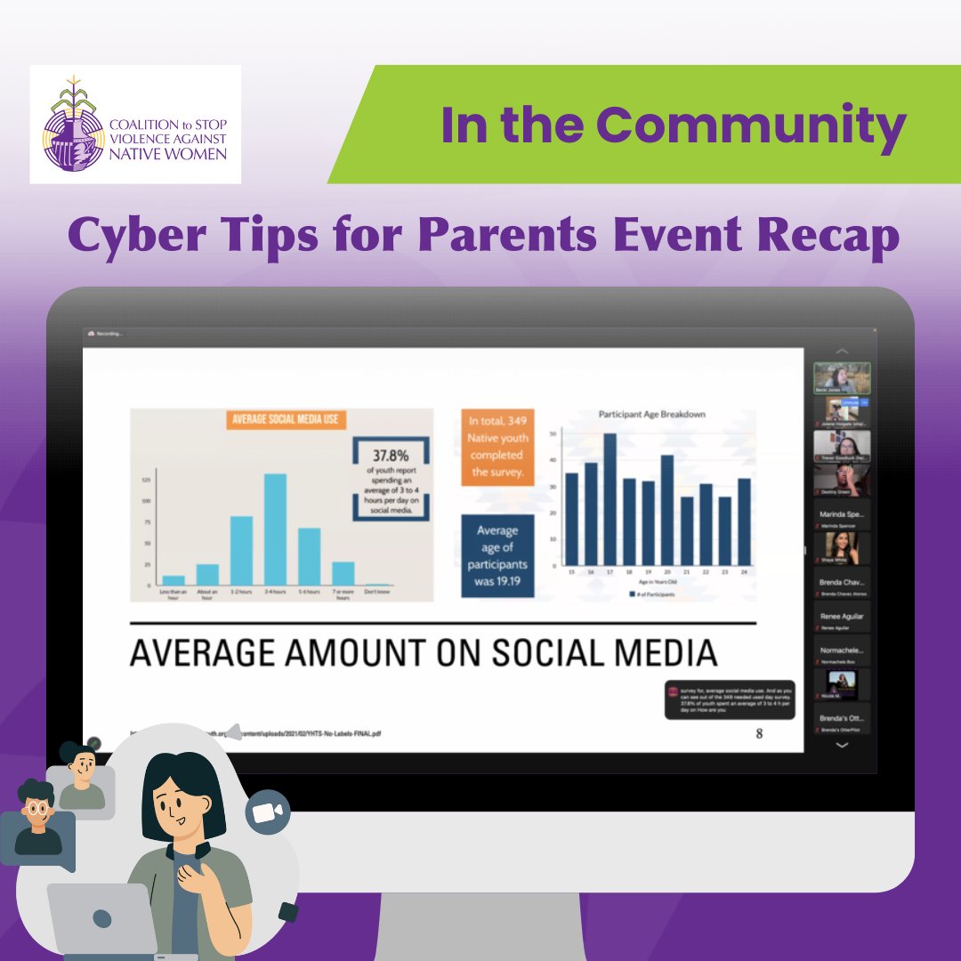 On April 11, CSVANW held a #SAAM Cyber Tips for Parents virtual event on online safety and best practices to help protect Native children while they are using the Internet and social media.