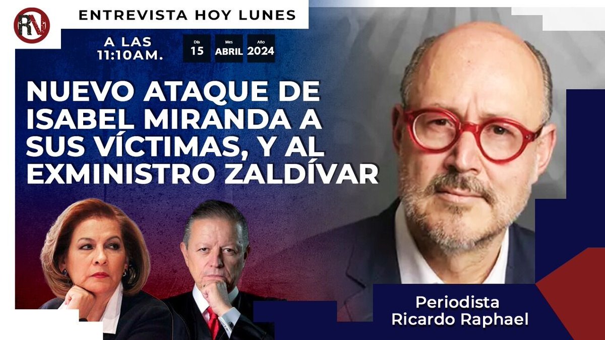 🔥#Entérate #Entrevista @ricardomraphael ⬇️ ⁠Nuevo ataque de #IsabelMiranda a sus víctimas, y al exministro #ArturoZaldívar #Infórmate👇 youtu.be/Fd4spCRk5Eg