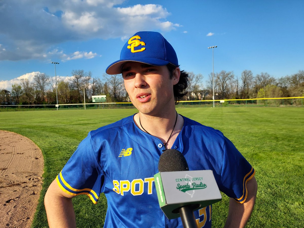 FINAL: 7-3 #5 @SwoodBSBL tops @villebaseballnj behind a HR and 10 Ks from WP @CarterCumiskey1. Hear him and HC Glenny Fredrick's later on cjsportsradio.com presented by @PlexatMetuchen! @SpotswoodAthle1 @GMConferenceNJ #NJBaseball