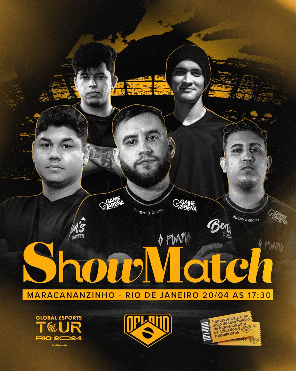 oficialoplano's tweet photo. 🚨O PLANO ESTÁ DE VOLTA NO SERVIDOR 🚨

Dia 20 vamos colar em peso no @esportsgetrio pra um SHOWMATCH contra as LENDAS DO @MIBR 🔥

O TIME ESCALADO:

@kngvito
@piriajrcs
@TACOCS
@jotafps
@balerostyle

E é o seguinte, vamos sortear alguns ingressos! Pra participar basta marcar um amigo neste post e seguir o perfil d'O PLANO! 🔥
