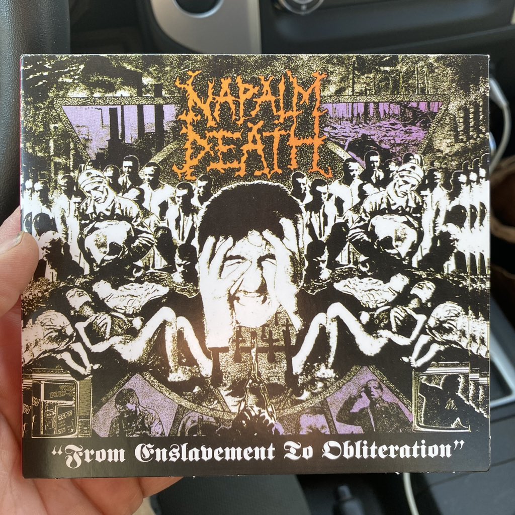 Leaving the daily grind and playing some all-time grind Napalm Death - From Enslavement to Obliteration (1988) 🇬🇧 napalmdeath.bandcamp.com/album/from-ens…