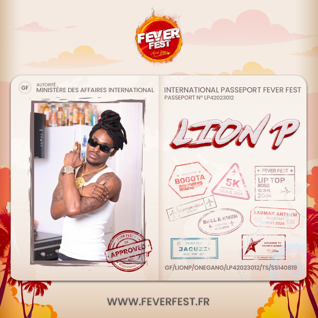 FEVA 🔥 Sa i lé a FEVA 🔥

L’artiste a l’origine du célèbre medley Extension préformera le 13 juillet avec dans sa playlist tous ses hits tels que JACUZZI 💦, BALL &amp; GWE💨, LOVA ❤️ etc ! 

🎫 : feverfest.fr
