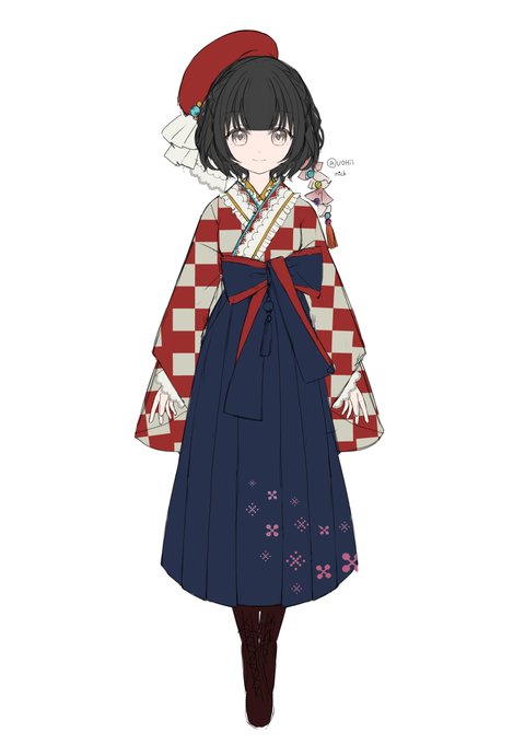 「checkered clothes kimono」 illustration images(Latest)