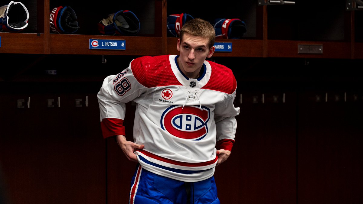 CanadiensMTL's tweet photo. Le numéro 48, LANE HUTSON
#GoHabsGo https://t.co/ZWP9DqvouB