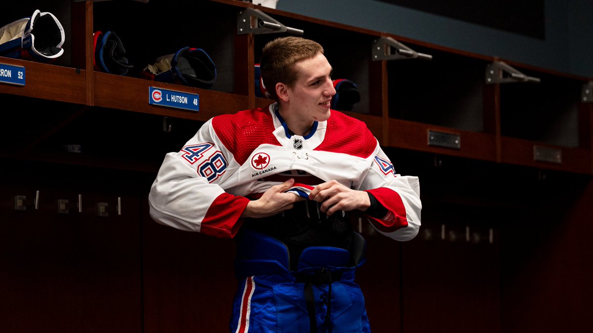 CanadiensMTL's tweet photo. Le numéro 48, LANE HUTSON
#GoHabsGo https://t.co/ZWP9DqvouB
