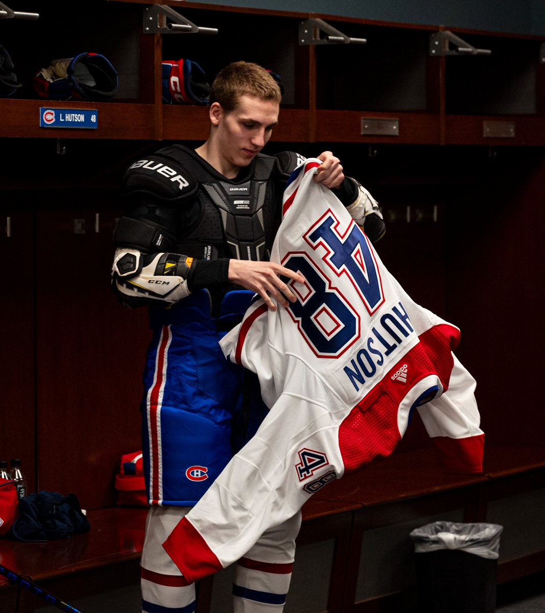 CanadiensMTL's tweet photo. Le numéro 48, LANE HUTSON
#GoHabsGo https://t.co/ZWP9DqvouB
