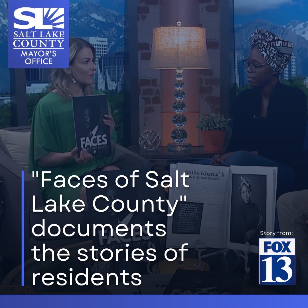 'Faces of Salt Lake County' was featured on FOX 13's The PLACE! They spoke with a participant featured in the book, Amira Kherrallah, whose journey from Central Africa to the United States is nothing short of inspiring. Her dedication to community service and commitment to