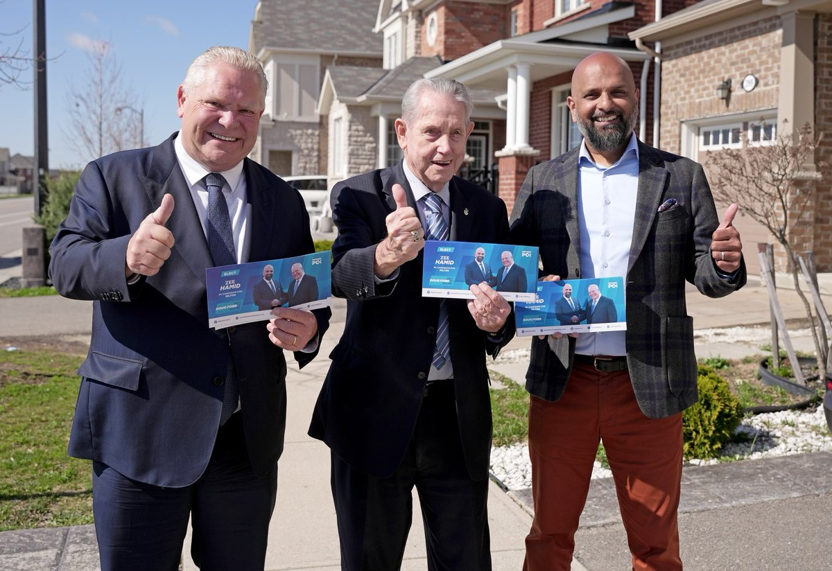 While door knocking with @zeeinmilton and Mayor Krantz, we kept hearing the same message: build highway 413 and keep fighting the Liberal carbon tax.   Zee will be a champion for the people in Milton to bring home highway 413 while working to keep costs down for his neighbours.…