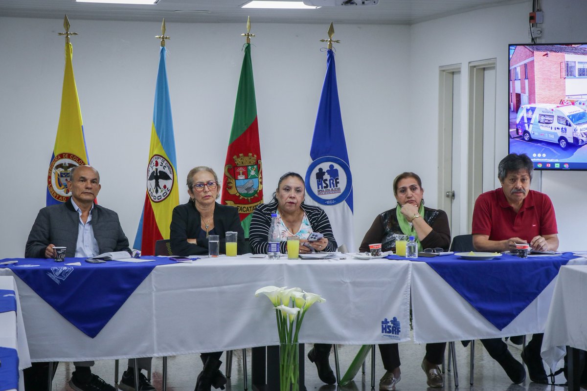 Hoy, 𝟏𝟓 𝐝𝐞 𝐚𝐛𝐫𝐢𝐥, el 𝗛𝗼𝘀𝗽𝗶𝘁𝗮𝗹 𝗦𝗮𝗻 𝗥𝗮𝗳𝗮𝗲𝗹 𝗱𝗲 𝗙𝗮𝗰𝗮𝘁𝗮𝘁𝗶𝘃𝗮́, tuvo el honor de ser anfitrión en el 𝐚𝐜𝐞𝐫𝐜𝐚𝐦𝐢𝐞𝐧𝐭𝐨 entre los Hospitales de Cundinamarca y las Organizaciones Sindicales 𝐒𝐈𝐍𝐃𝐄𝐒𝐒, 𝐀𝐍𝐓𝐇𝐎𝐂 𝐲 𝐀𝐍𝐄𝐂.
 #SaludCundi