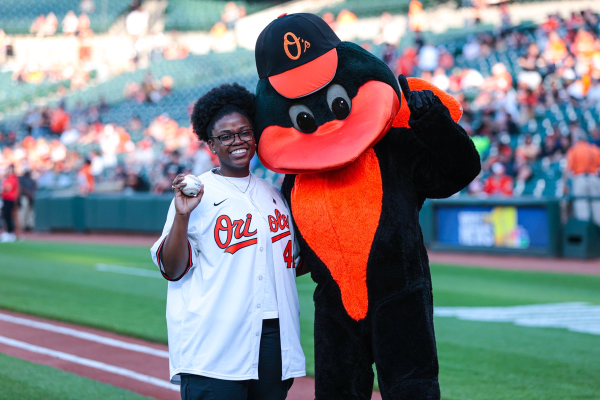 Allison Alston, our Jackie Robinson Foundation scholar, threw out today’s first pitch!