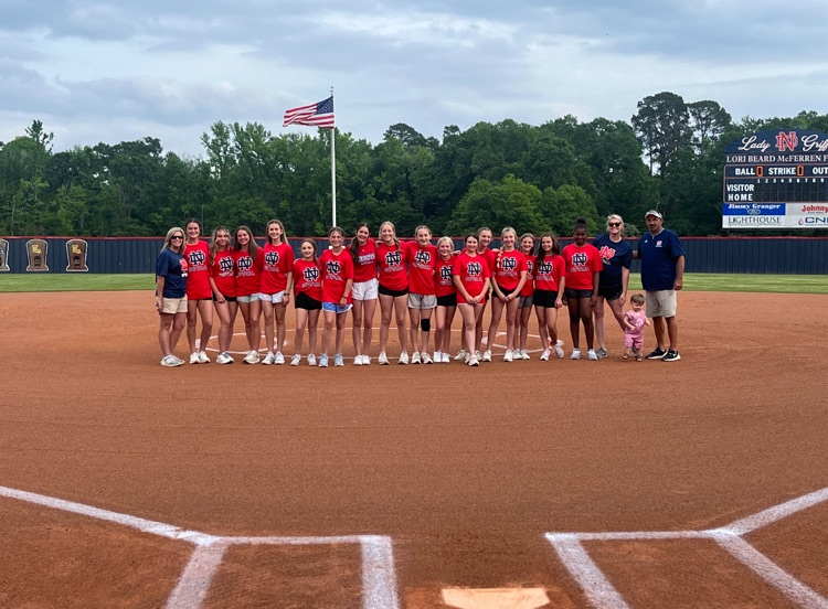 Congratulations to our NDMS Lady Griffins being recognized at tonight's NDHS Lady Griffins' softball game for their 14-3 season. Way to go, Lady Griffins! #GriffinSoftball #GriffinFamily #GriffinStrong #GriffinPride