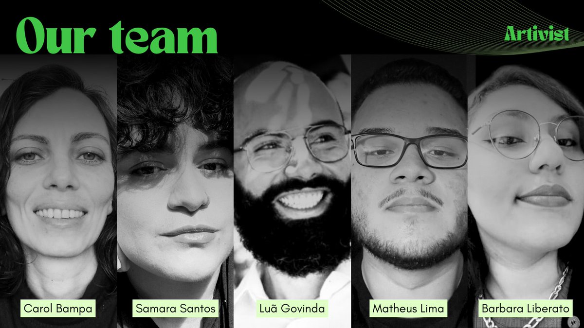 artivist_dapp's tweet photo. Meet the Artivist team:

🎨 Carol Bampa: Founder, project manager.
💻 Samara Santos: Product designer
🌐 Luã Govinda: Web3 dev.
📱 Matheus Lima: Specialist in app development
✍️ Barbara Liberato: Community manager, ux writer

#web3 #artivist #nftart https://t.co/0yd2mV2KrY