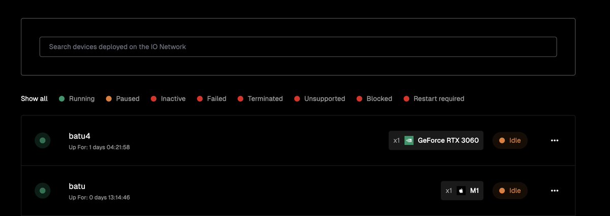 Arkadaşlar nisan sonunda SS alınacak <a href="/ionet/">io.net</a> airdrop farm yapmaya devam ediyorum

Hali hazırda 2 adet PC'de işlemcilerim aktif durumda, sizde arada bir kontrol edin ve fail olduysa aktif edin

Yardım için <a href="/0xluen/">Luen</a> 'e yazabilirsiniz, kendisi bu konuda uzmandır