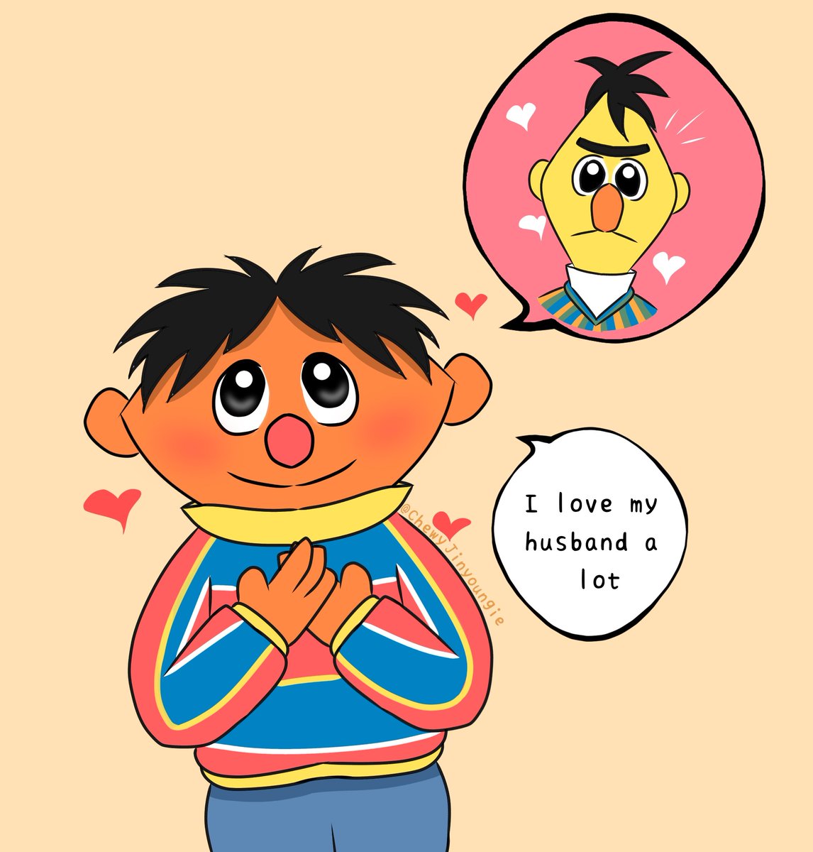 ernieloml's tweet photo. So cute Ernie🥺🥰

#Sesamestreet #erniexbert #ernieandbert #ernie #bert #fanart https://t.co/788PiZSFqt