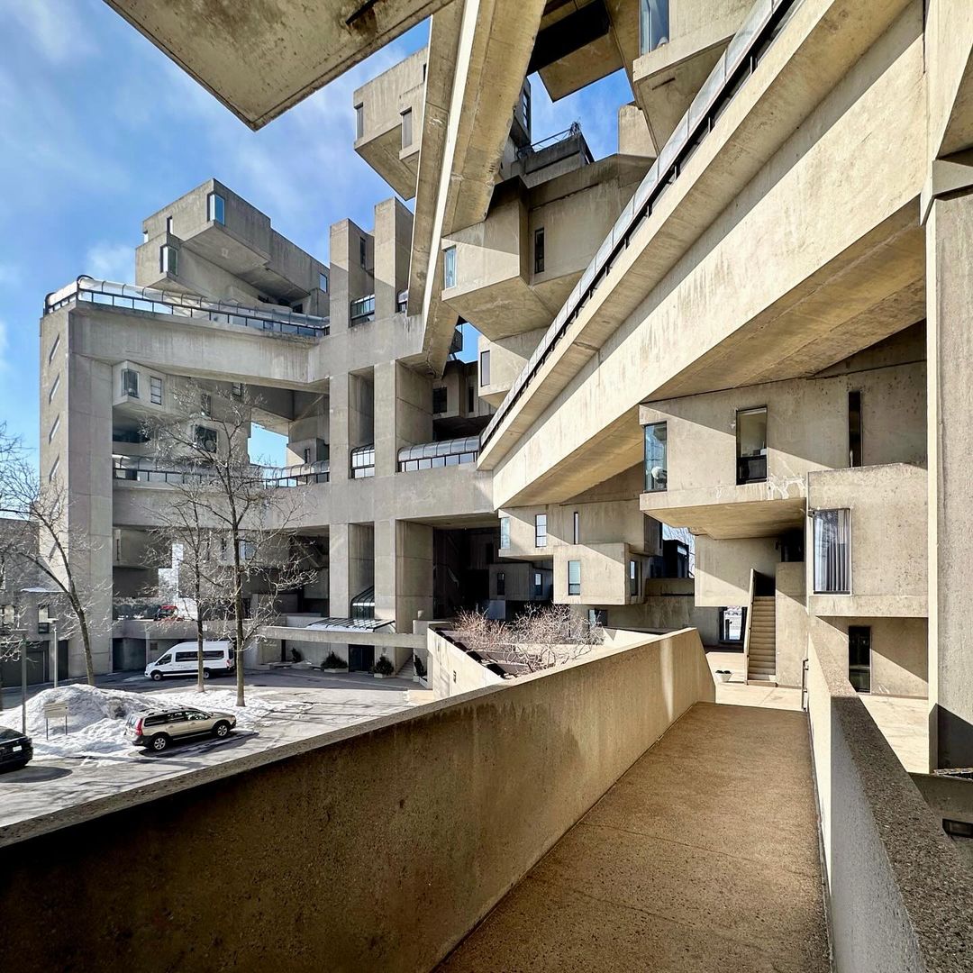 'Habitat 67,' an apartment building in Montreal, Quebec by architect Moshe Safdie. What a brutalist icon!