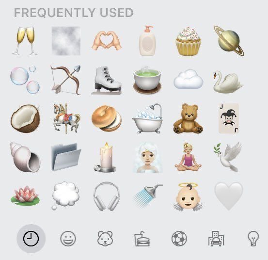 buterandtoast's tweet photo. share your recently used emojis! 🤍 https://t.co/ZigdanAaX2