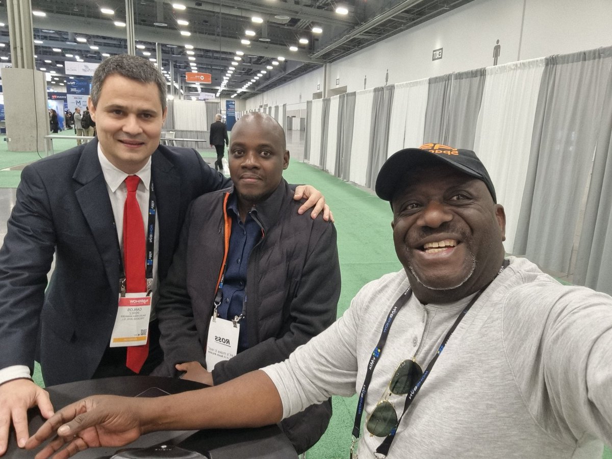 With Eng. Arthur Ariho and a service provider at the NAB show, in Las Vegas USA. What I see and hear -AI is transforming broadcasting irreversibly. News editors and producers be on high alert-structural unemployment awaits those who will not jump on the technological crest.