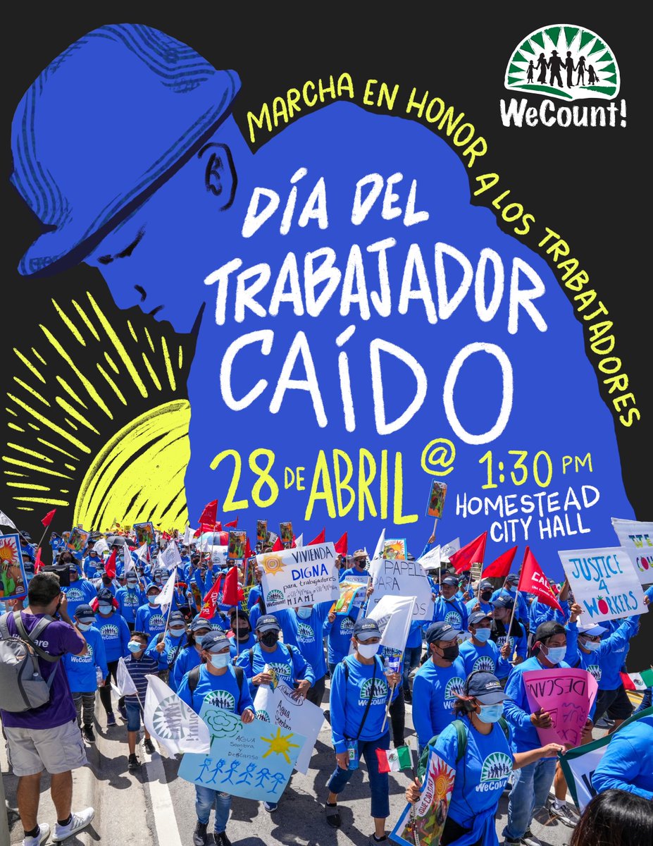 📢 On Workers Memorial Day, join us as we march to honor the lives of all workers in Florida. We're marching for the workers who have died while working in extreme heat and unsafe jobs and for those whose lives will be threatened by laws like #HB433. ¡Ni una vida mas!