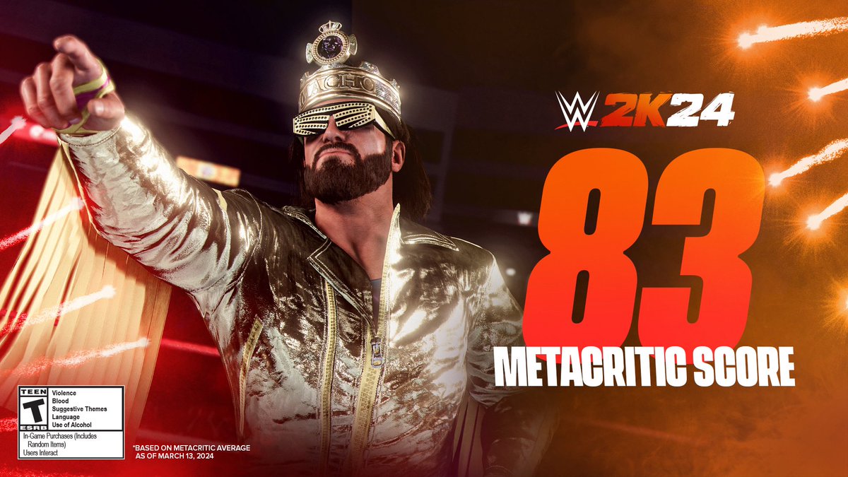 8️⃣3️⃣ @Xbox Metacritic score! 🤩 #WWE2K24 is the highest-rated console game in @WWE @2K franchise history! Pick up a copy today for up to 15% off and FINISH YOUR STORY!