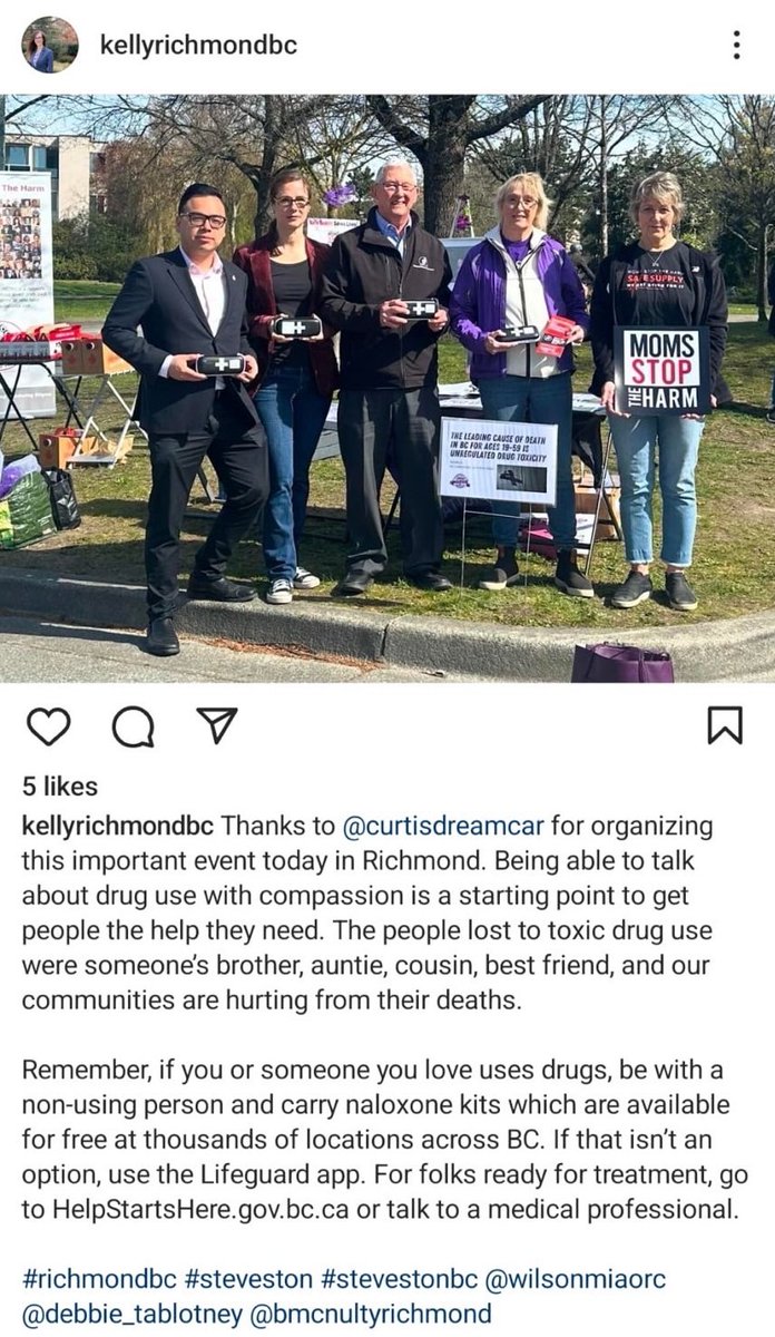 voiceforkidsRmd's tweet photo. Hard to understand her logic. Feeding loved ones with fentanyl? If @WilsonMiaoRC @KellyRichmondBC truly care children, stop spreading drug to our community. As it says on the sign, STOP THE HARM. @liberal_party @NDP https://t.co/NF06UvQmBJ