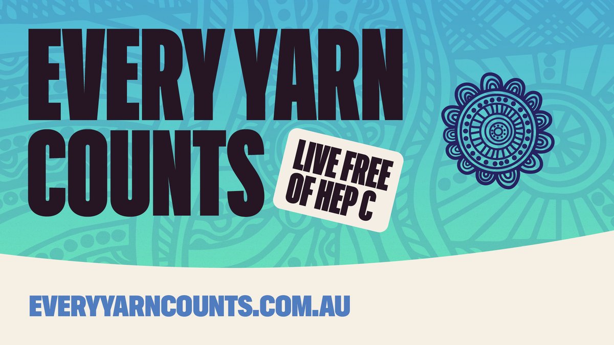 This month ACCHOs across Aust will be launching the #EveryYarnCounts campaign. This is the first co-designed campaign for #hepC in ACCHOs which aims to prompt people to have a yarn about hep C and encourage people to get tested. For more info visit➡️everyyarncounts.com.au