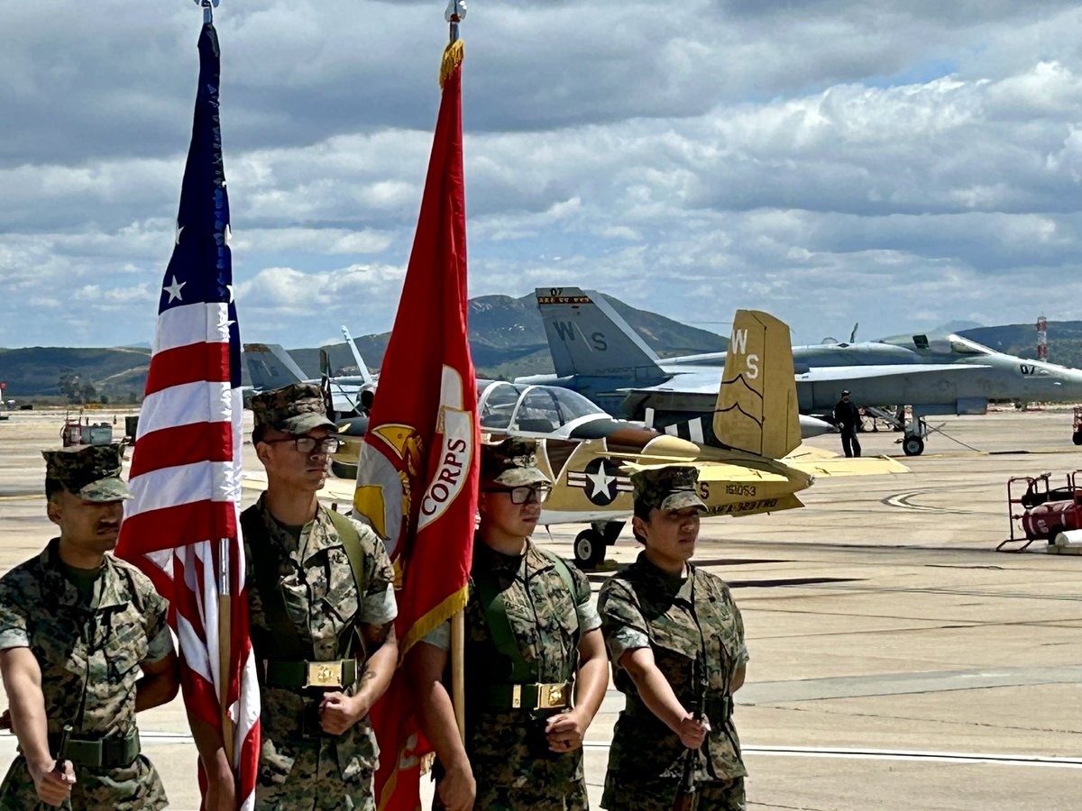 ScottZoldi's tweet photo. #FICOWORLD24 TAKEOFF! What a thrill to welcome @FICO customers to the #FICOWorld Exec Experience at the Naval Air Station #Miramar, in my #SanDiego backyard. We toured the F35-B Lightning II fighter &amp; Osprey multi-mission aircraft. Great to hang with FICO co-inventor Julie May! https://t.co/0qjwyhbcIa