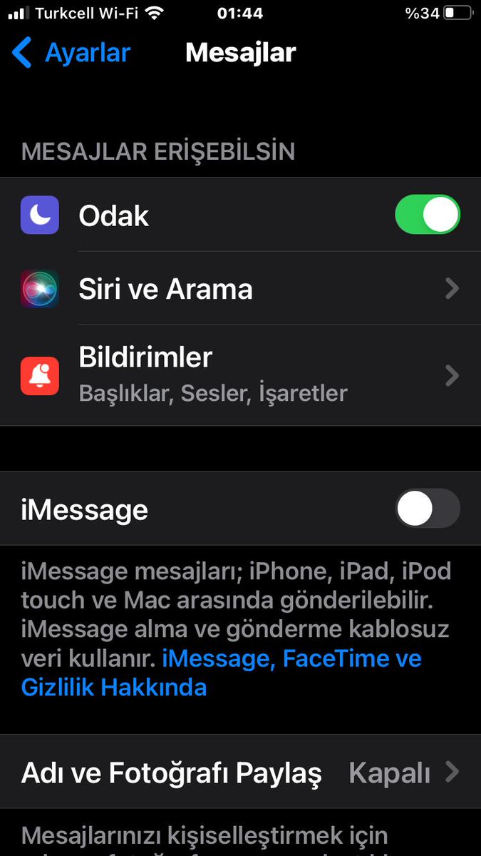 iOS kullanıcılarına uyarı var, istismarlardan korunmak için,
Ayarlar -> Mesajlar -> iMessage'ı kapatın.