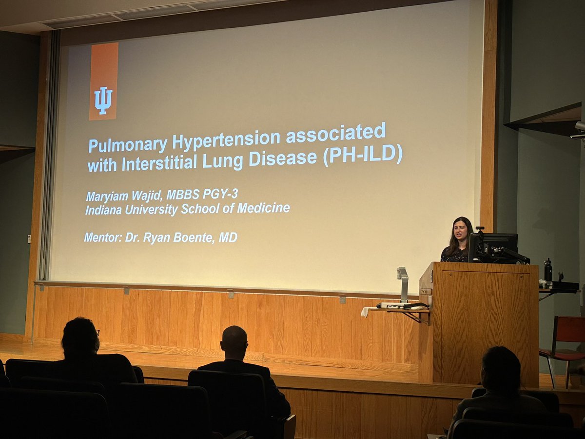 Soon to be <a href="/IUPCCM/">IU Pulmonary and Critical Care Fellowship</a> fellow Maryiam Wajid knocked it out of the park today! <a href="/IUIntMed/">Indiana University Internal Medicine</a> Senior Seminar!  🔥