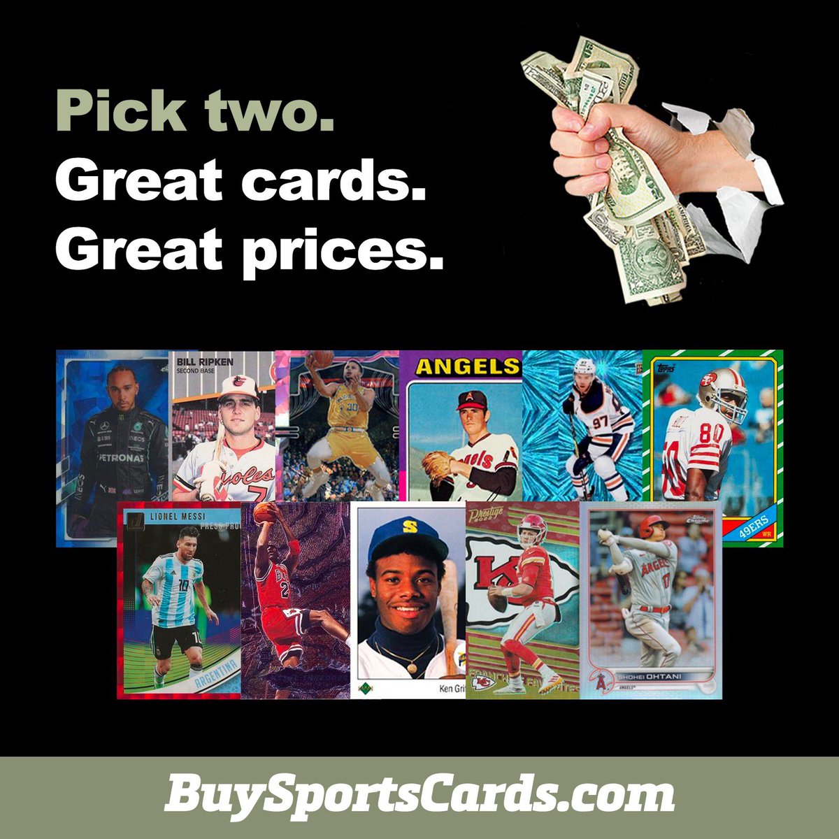 Get the best deals from your collection on BuySportsCards.com 🙂 #TheHobby #SportsCards
