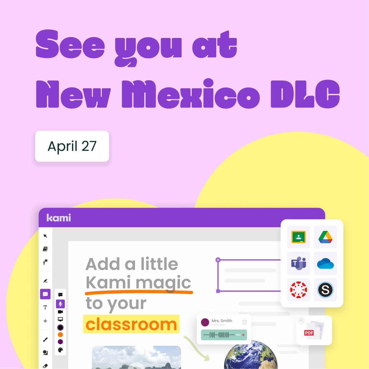 NEW MEXICOOO Come see us at the New Mexico Digital Learning Conference next week! We are excited to head to Albuquerque. Fun fact, it was my new years resolution in 2022 to be able to spell that without looking it up😜 NMDLC.com @EdTechAPS @KamiApp @SummerfordStars