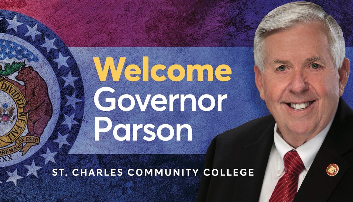 Join us Thursday, April 18 from 3:00 - 4:30 p.m. in SCC Main as we welcome Governor Mike Parson as he visits SCC for his Commemorative Book Tour for No Turnin' Back G57. Visit stchas.edu/events for more information.