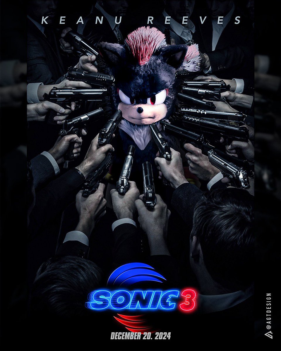 Keanu Reeves has been officially announced as the voice of Shadow in Sonic the Hedgehog 3! Concept Poster by @agtdesign10 (Fan art) Shadow is coming! #sonic #sonic3 #shadow #keanureeves #sonicthehedgehog3 #SonicMovie #ShadowTheHedeghog
