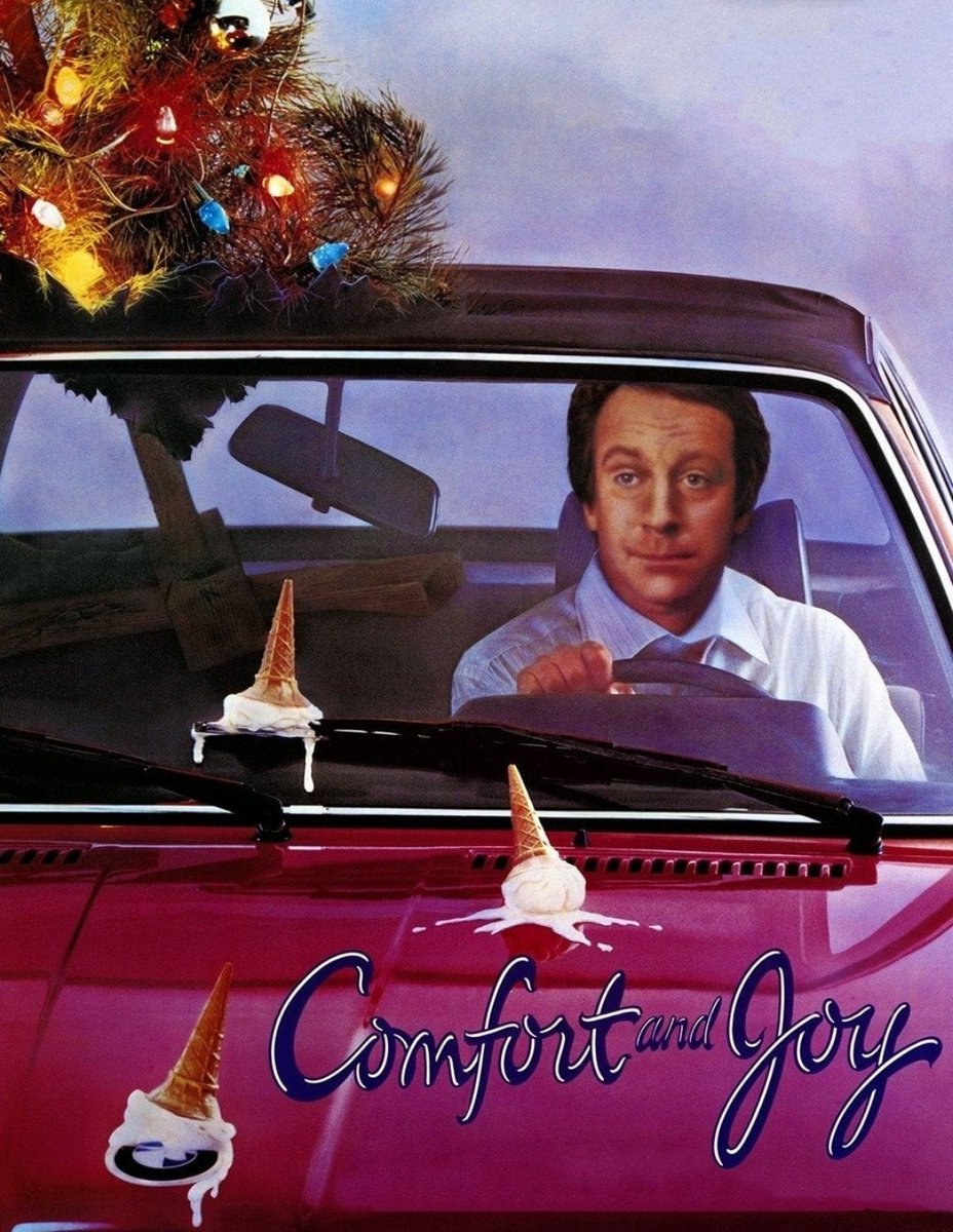 COMFORT AND JOY (1984) Unassuming Bill Forsyth gem Bill Paterson is a DJ, recently single. Gets involved in the Glasgow ice cream wars (which was a real thing) Forsyth-ian human truths. Subtle. Absurd Mark Knopfler score 🎶 Chris Menges beautifully lights this comedy