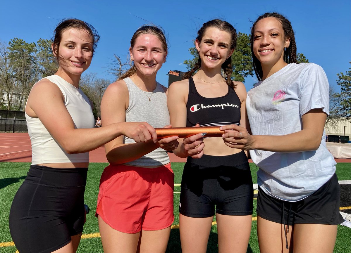 Here are your new #DoaneTF record holders in the 4x100 relay, folks!

They got the baton around in :46.65 Friday at NWU, breaking the 10-year-old existing standard by :0.03; currently No. 7 on the '24 NAIA list!

<a href="/izzybothwell_/">isabel</a> 
<a href="/morganmahoney17/">Morgan Mahoney</a> 
<a href="/katv157/">Katie Vogt</a> 
<a href="/neryah_12/">Neryah Hekl .</a>