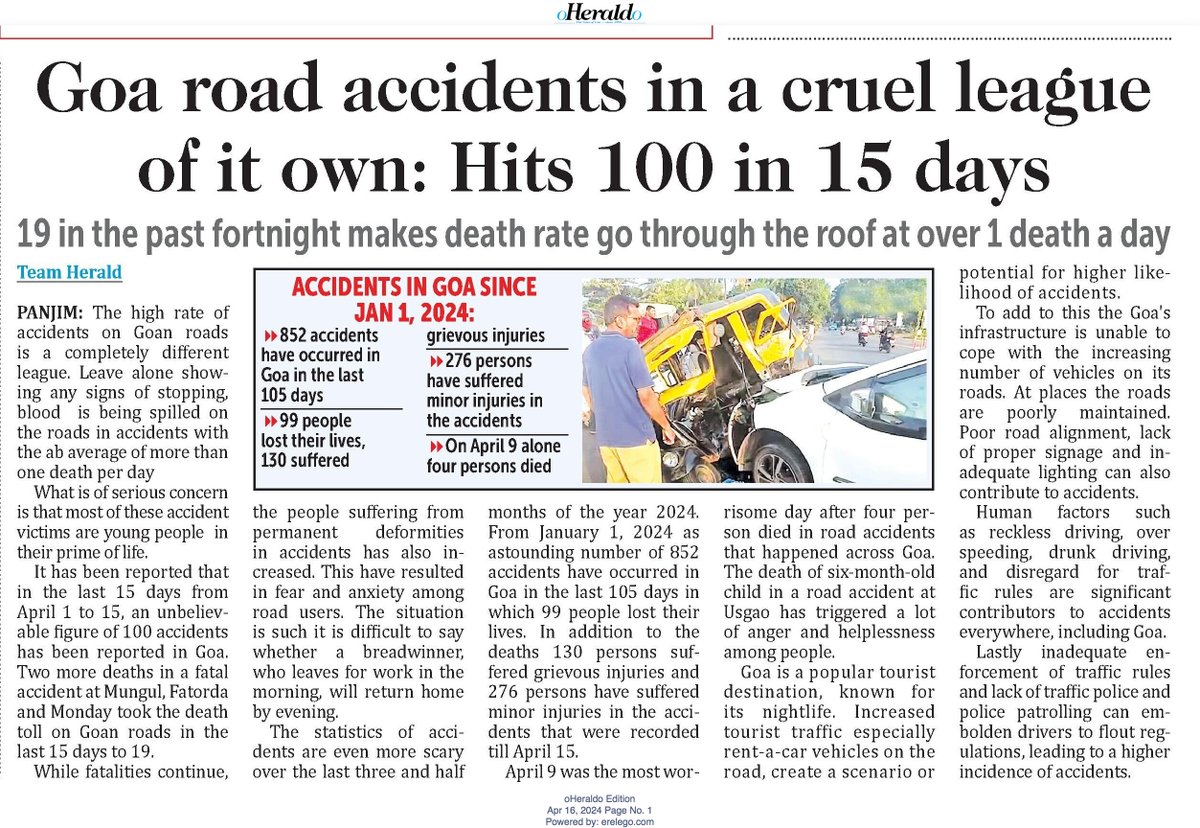 #Goa #FatalAccidents #RoadSafety epaper.heraldgoa.in/editionname/oH…