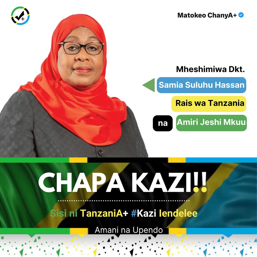 #SisiNdioWajenziWaTanzaniaYetu #SSH #CCM #KaziIendelee #Nchiyangukwanza #Sisinitanzania #Matokeochanya #MSLAC #SamiaSuluhuHassan #ChamaChaMapinduzi