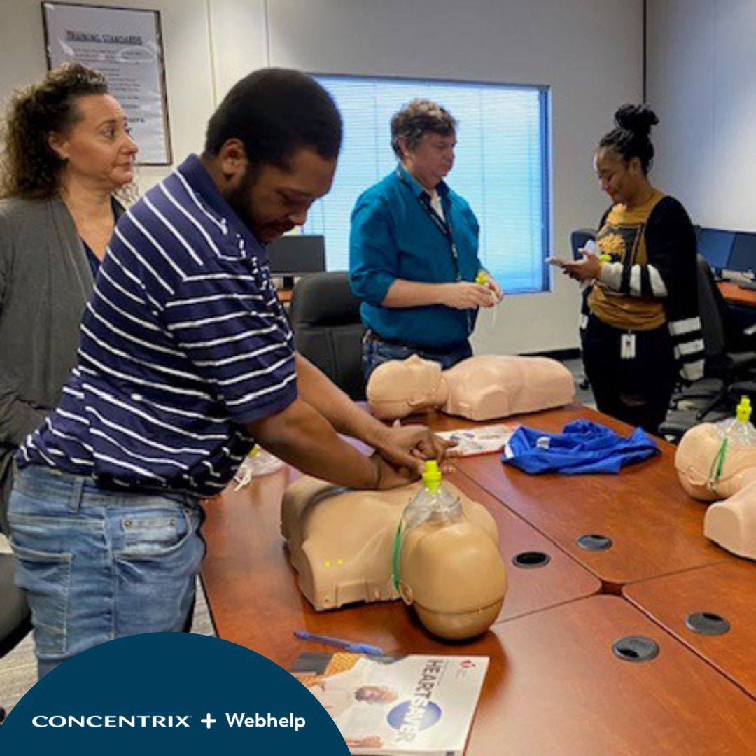 READY TO HELP! You never know when an emergency may present itself. That's why Concentrix + Webhelp recently certified #GameChangers in CPR and First Aid. Now they’re ready to answer the call if and when a disaster or emergency strikes.