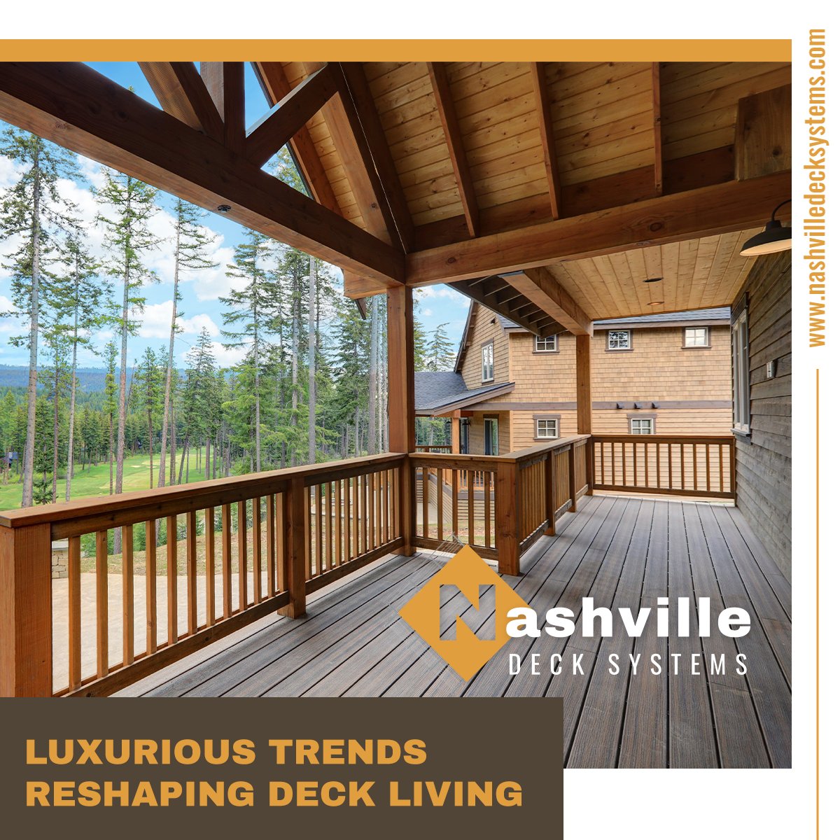 We’re thrilled to share the most cutting-edge design trends reshaping the landscape of decking and outdoor living in 2023!

Call (615) 985-5645

vist.ly/ydq7

#nashvilledecksystems #deckdesign #designtrends #outdoorspace #outdoorkitchen