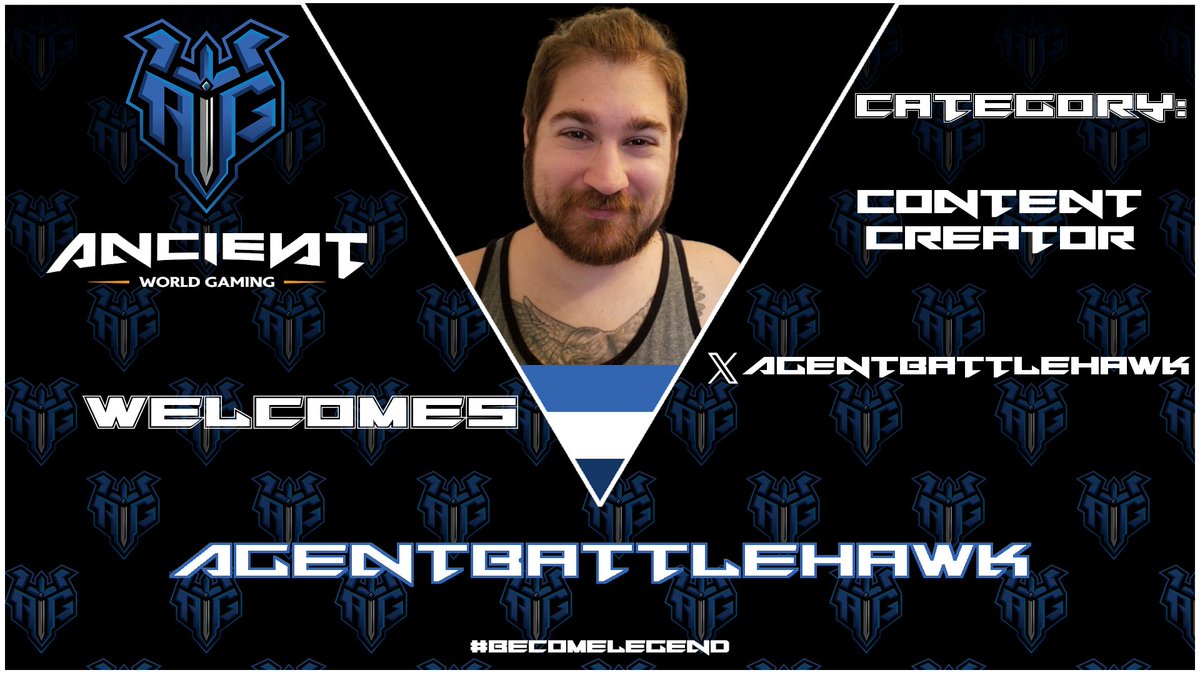 AncientWorldGG's tweet photo. Ancient World Gaming is proud to announce that @AgentBattleHawk will be joining our group of AWG Content Creators! #BecomeLegend⚔️ https://t.co/sY1eWGTSj3