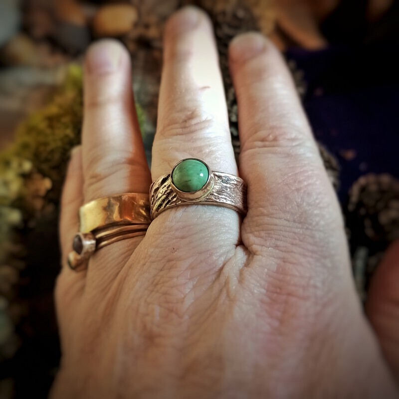 Natural Kingman Turquoise Woodland Ring tuppu.net/9492f38c #ElizabethShewanTheArtistandClairvoyant #Ecwid