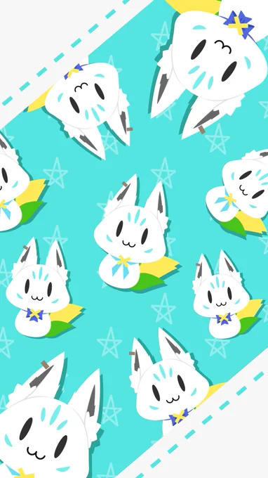 【スマホ用壁紙】白上フブキ壁紙のみの使用でご自由にどうぞ〜!!#絵フブキ 