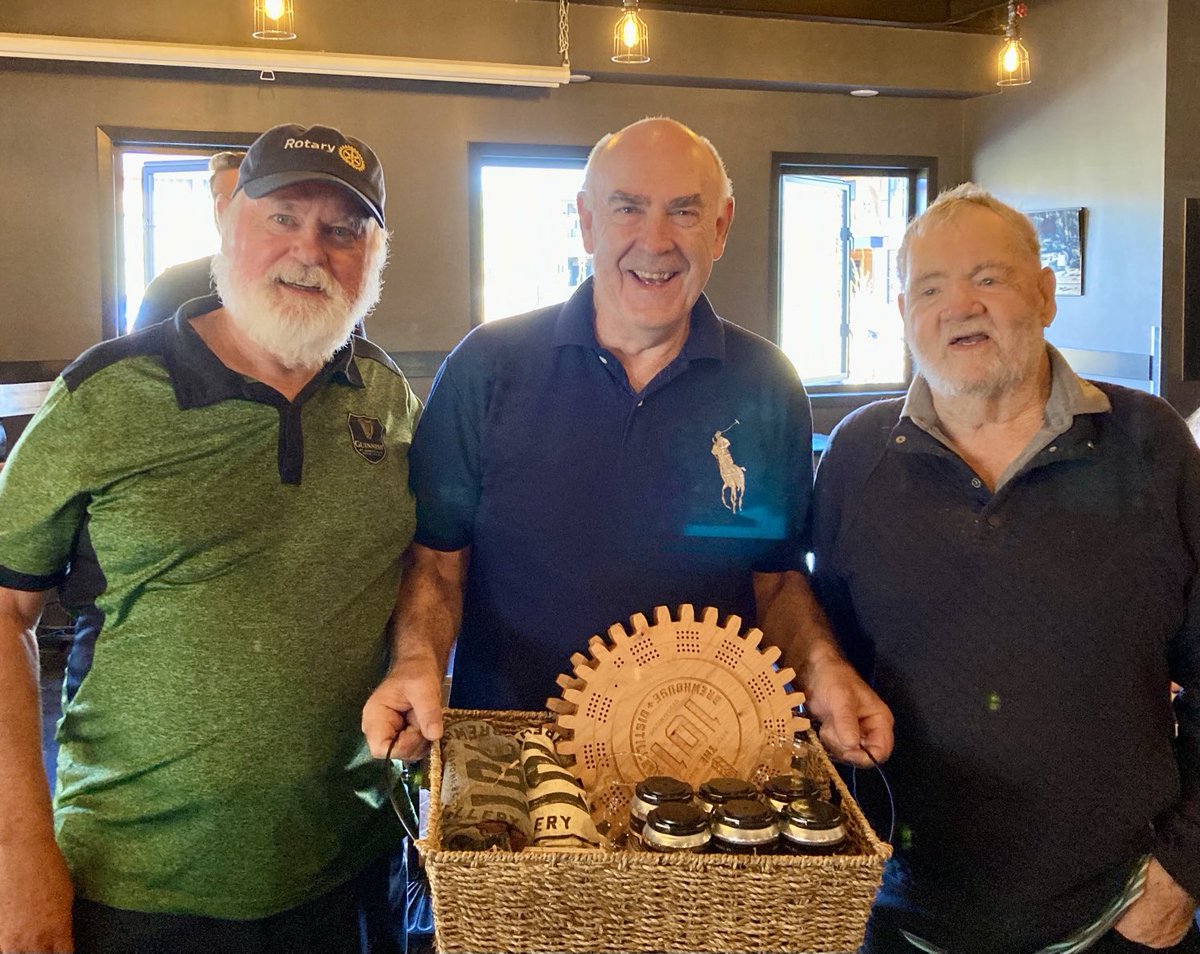 My partner and I (in the Rotary hat) won a Rotary sponsored crib tournament at the 101 brewpub in Gibsons yesterday. The 101 donated the prizes.