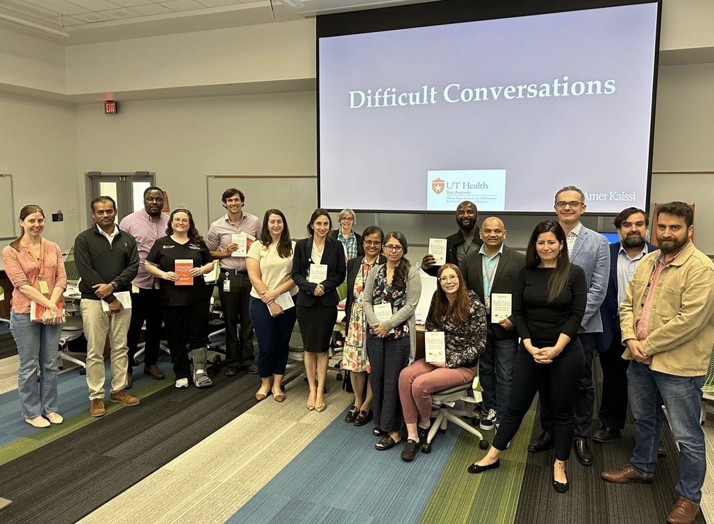 We learned about the Humbitious approach to having difficult conversations at our Bigg’s institute faculty #retreat this weekend. @amerkaissi10 was fantastic! Thank you @sudha_md for hosting such a wonderful event! 🙏😊 @UTHealthSA @hoppzor @seundaonline @sidat