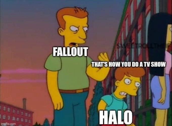 GrimRprGaming's tweet photo. Games turned into shows or movies. So far I think #FalloutOnPrime is really good like #TheLastOfUs. The is how to do games to shows right. Take note #HaloTheSeries with this #mastercheeks and on the chief. https://t.co/2HdZMTQ5xh