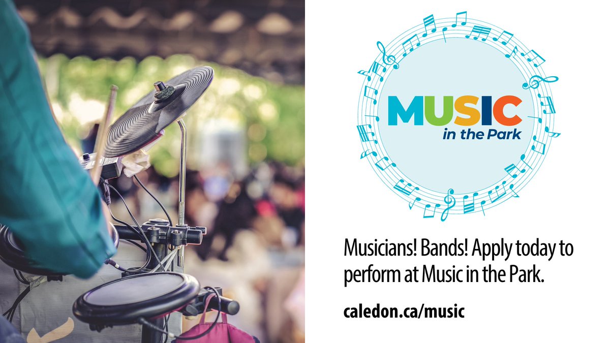 We're looking for #Caledon singers, bands, and musicians to perform at our Music in the Park series this summer! 🎶 We welcome musical artists from a wide range of musical genres and languages! Performers will be compensated. Apply by April 19 at caledon.ca/music